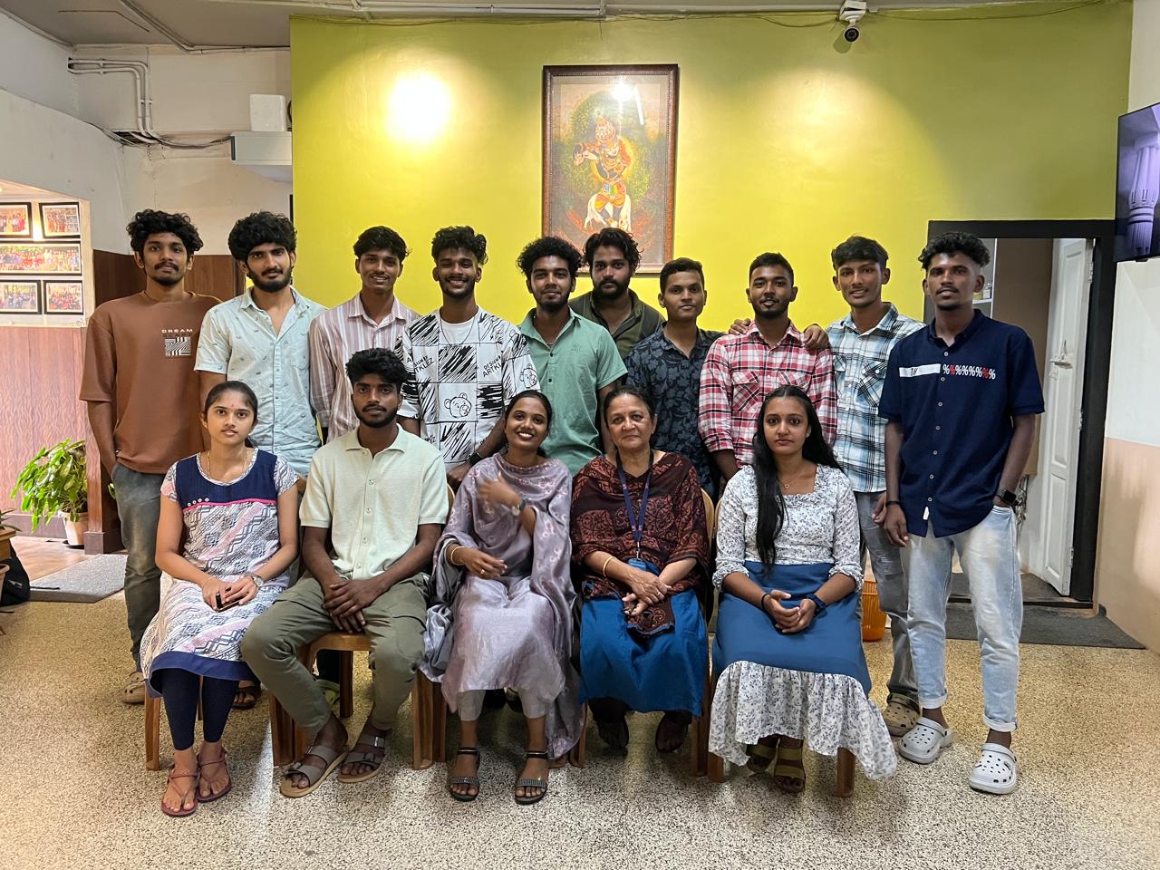 The image shows group of students