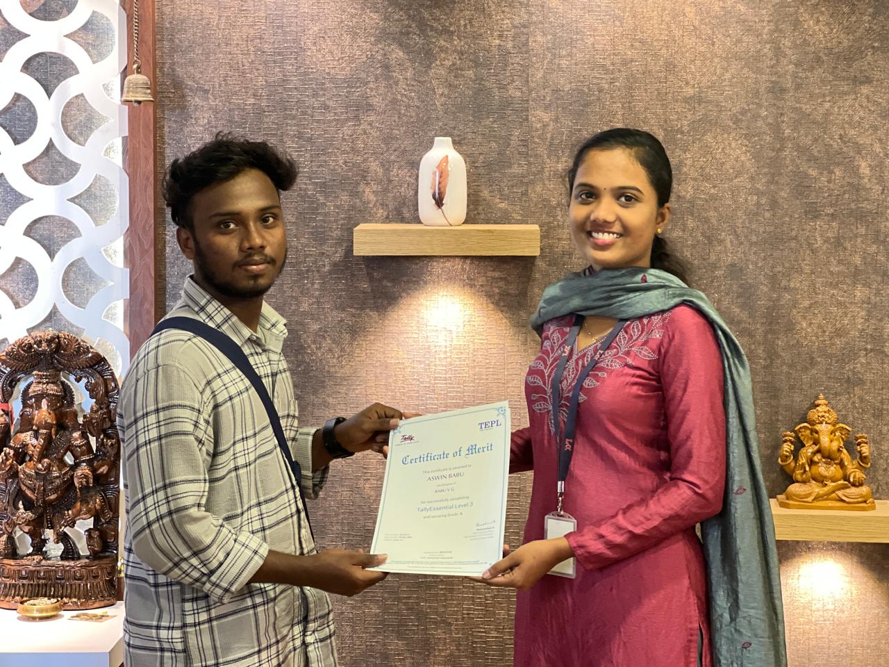 Certificate distribution to students