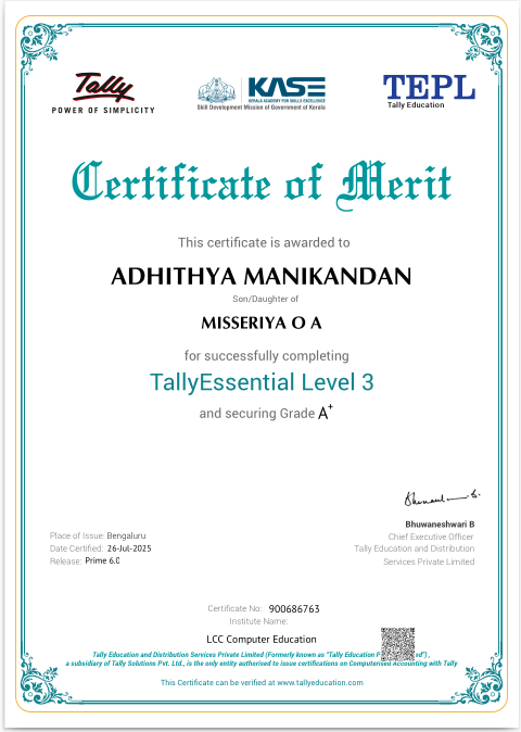 Certificate 1